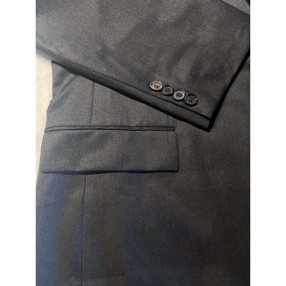 Hugo Boss 44R Solid Charcoal Gray Blazer Jacket Super 100s USA - Picture 10 of 16